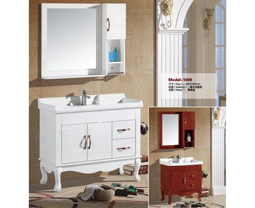 白色簡約 落地式1009浴室柜